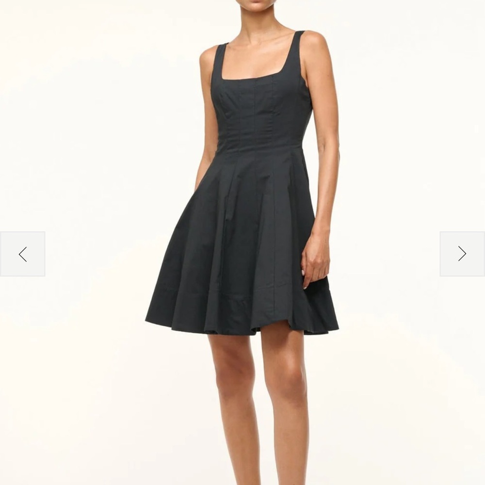 STAUD Black Mini Dress